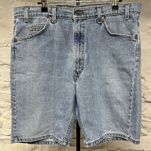 VTG 90s Levi's Jean Short Men Sz 36 505 Blue Cut Off Denim Jorts Orange Tab USA